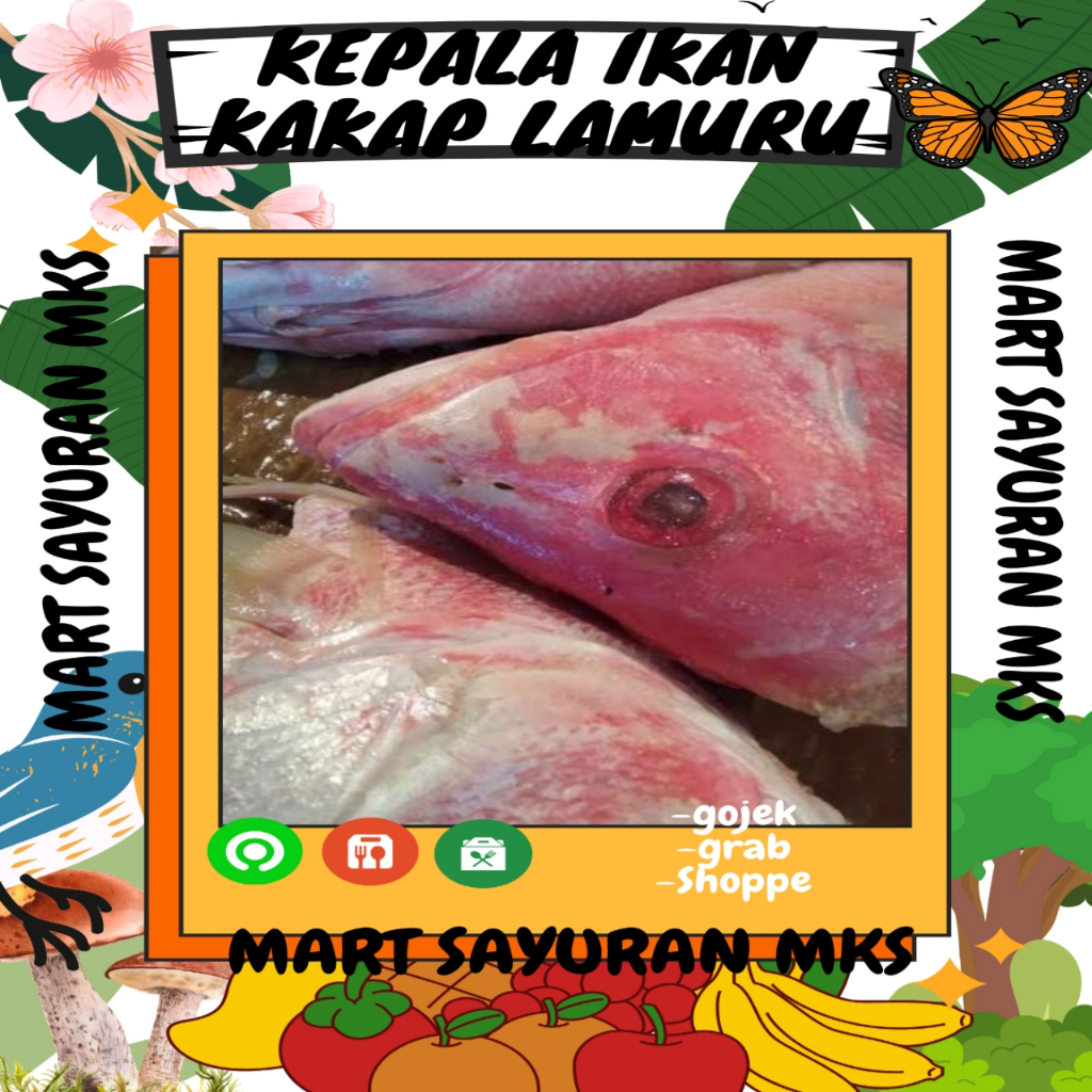 

Kepala ikan kakap/lamuru perkilo/Mart Makssar