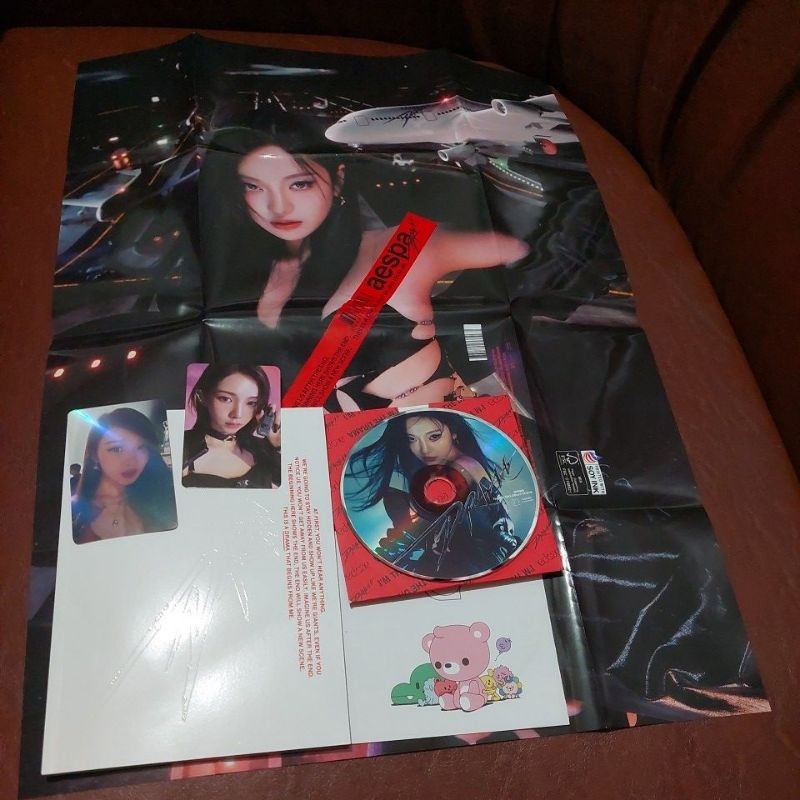 (Take All Only : Karina Photocard + Giselle Make Star POB ) Aespa The 4th Mini Album " DRAMA " GIANT Version ( Winter Cover )Official