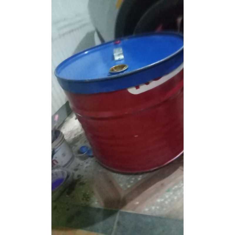 tong sampah besi 100 liter drum bekas tebal pot tanaman