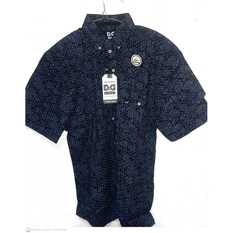Kemeja lengan pendek pria motif abstrak vintage casual kualitas distro