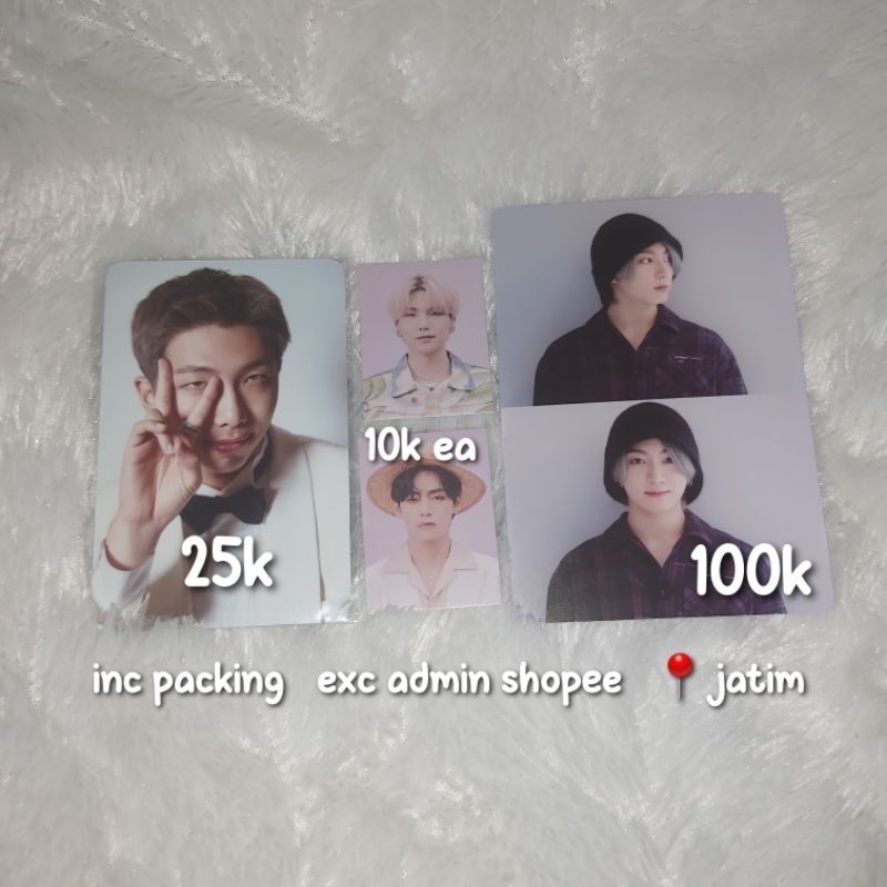 Photocard BTS Official Namjoon Suga Taehyung Jungkook TFMA Season Greetings 2022 Merch Box 3