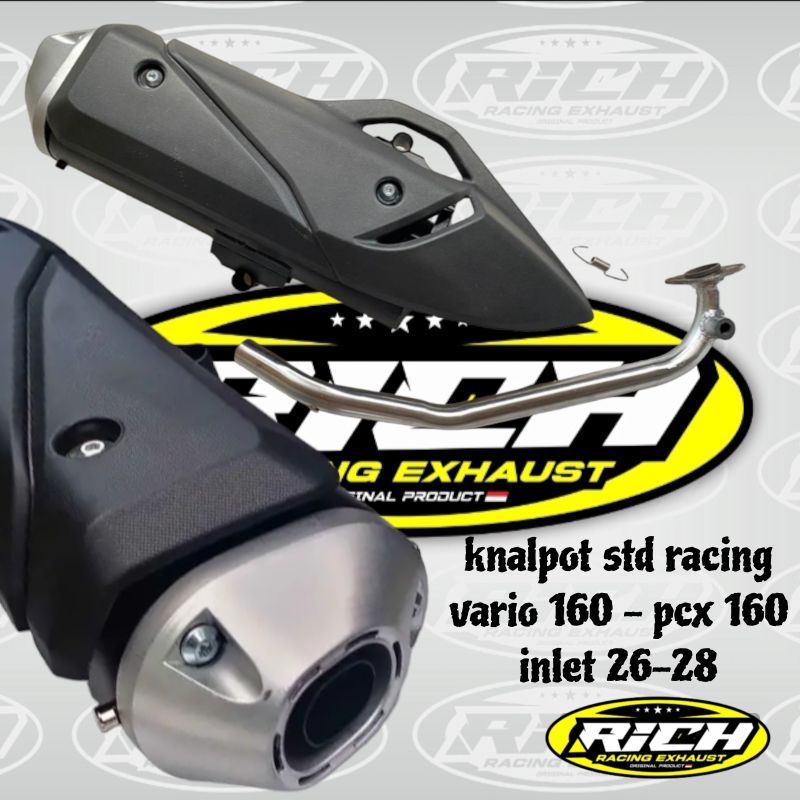 Knalpot Standar Racing PCX 160 new Pcx 150 old lokal Vario 160 Vario125 new Vario150 new Suara adem 