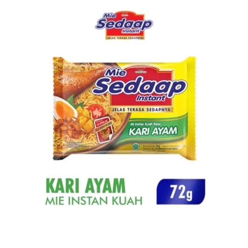 

Mie Sedaap Mie Instan kuah Rasa Kari Ayam Kemasan isi 72 gram