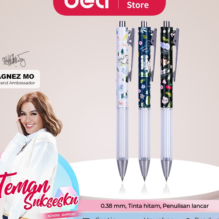 

Best Deli Pulpen Gel Gel Pen 38 mm Alumunium Tinta Hitam A62