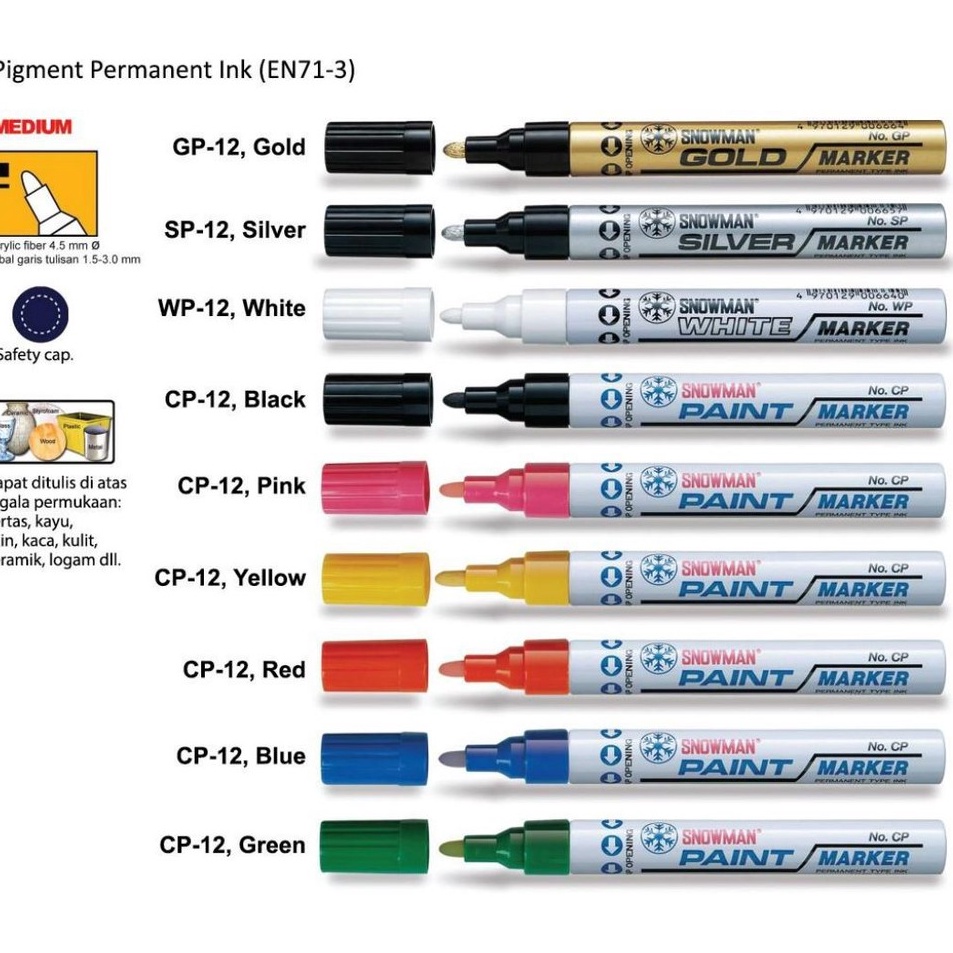 

SPIDOL PAINT MARKER SNOWMAN MEDIUM TIP
