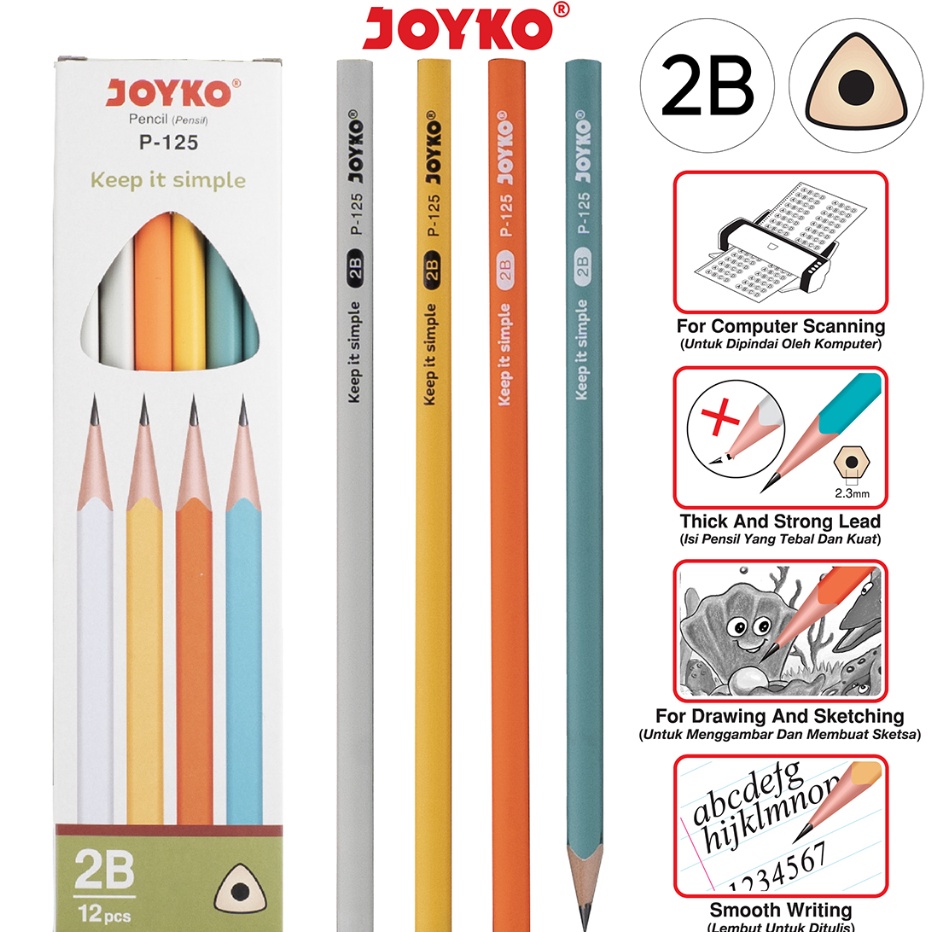 

Kirim Sekarang Pensil Pencil Joyko P125 2B 1 Box 12 Pcs