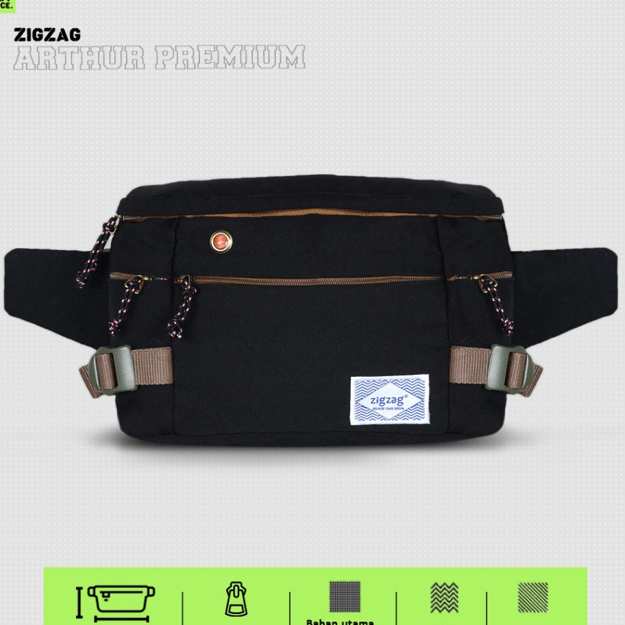 Seller ZIGZAG Tas Waistbag Pria Arthur  Tas Selempang Pria  Tas WaistBag Pria