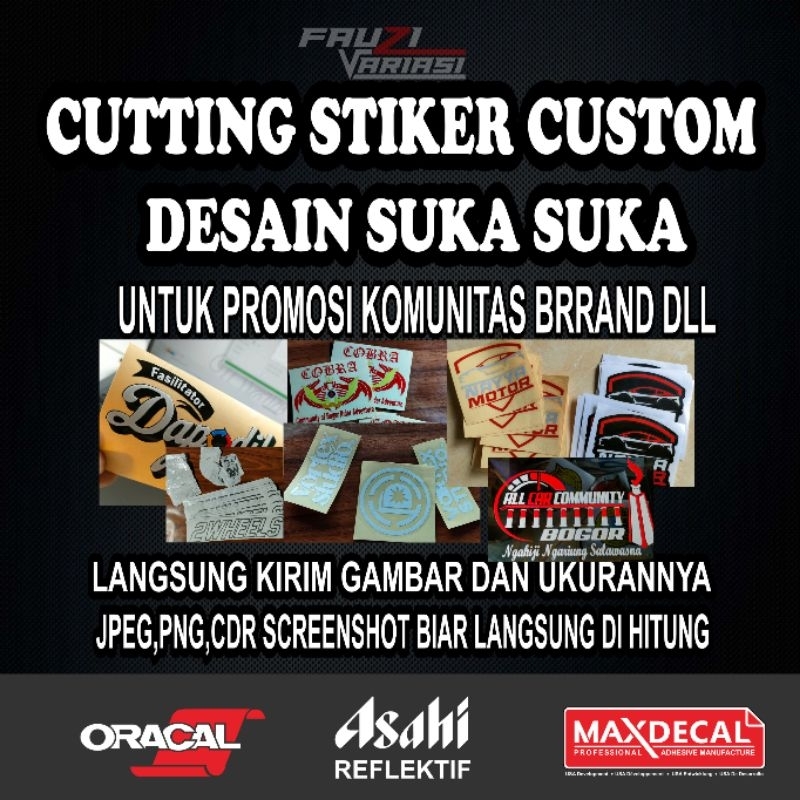 

CUTTING STICKER CUSTOM DESAIN SUKA-SUKA UNTUK PROMOSI KOMUNITAS BRAND DLL