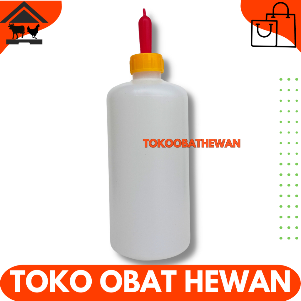 DOT KAMBING DAN BOTOL PUTIH 500ML - Dot Cempe Kambing Domba - Botol Dot Cempe