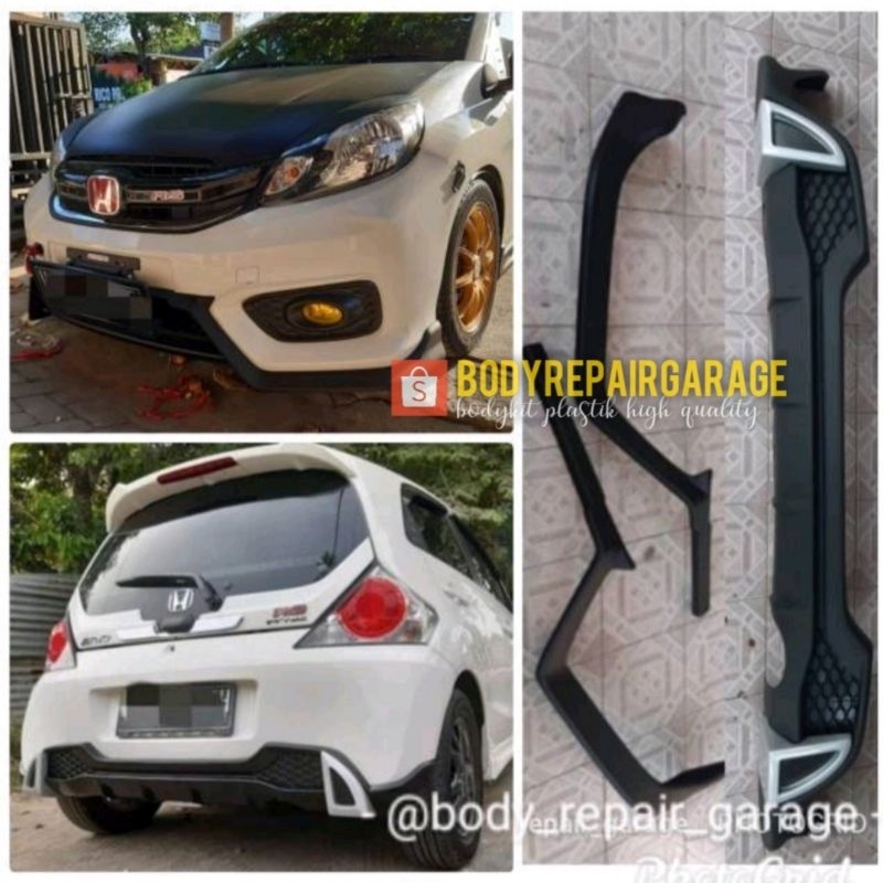 front lips diffuser brio urbanite 2016 2017 2018 | black premium
