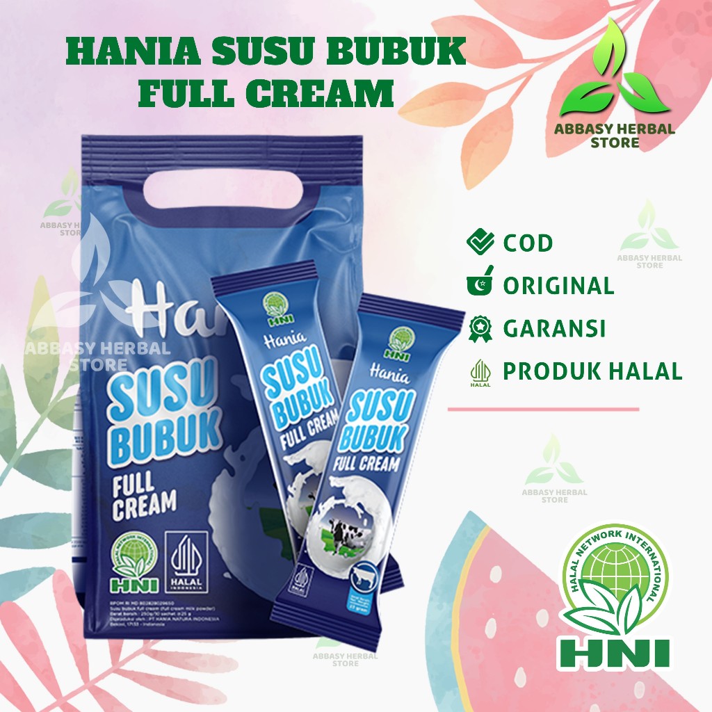 

Hania susu bubuk full cream - susu sapi murni dapat Meningkatkan kekebalan tubuh dan Membantu kesehatan jantung - 100% original produk HNI HPAI