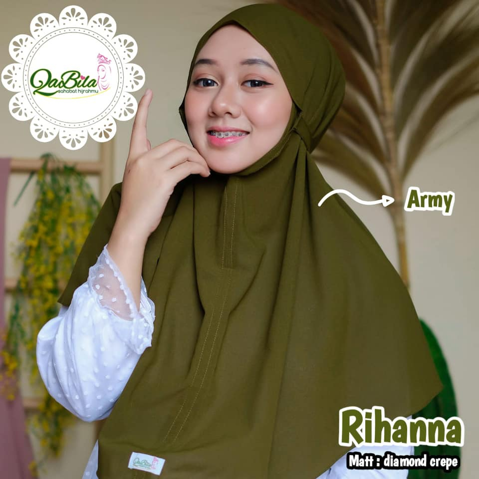 Diskon Qabila Kerudung Dewasa Tali Khimar Daily Bergo Rihanna