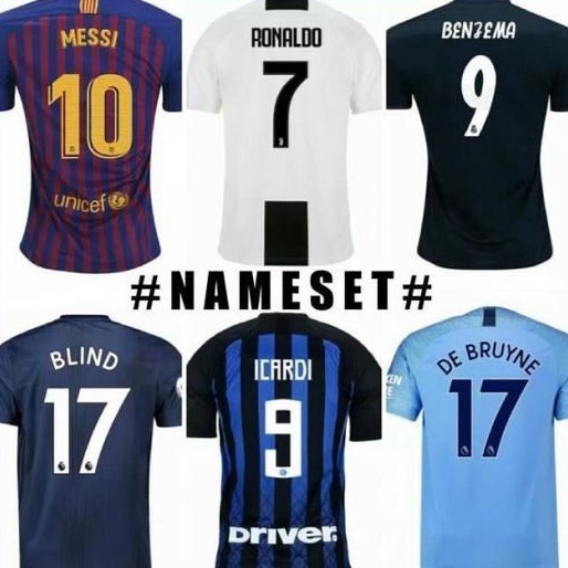 PASANG NAMA dan NOMOR LANGSUNG DI JERSEY