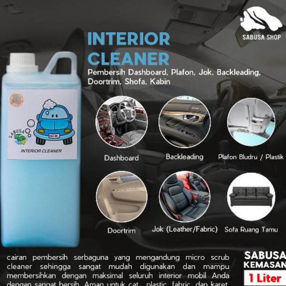 PROMO SABUSA Pembersih interior mobil pembersih dashboard pembersih jok pembersih backleading plafon