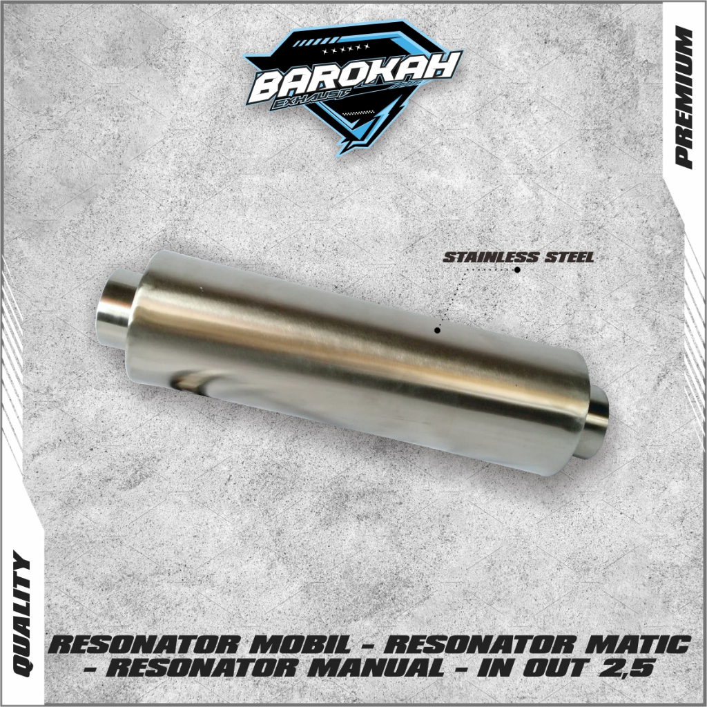 RESONATOR MOBIL - RESONATOR MATIC - RESONATOR MANUAL - IN OUT 2,5 INCH STAINLESS