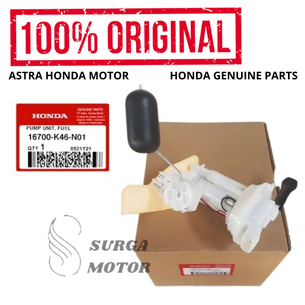 Fuel Pump Pompa Bahan Bakar BeAT Sporty Vario 110 FI New Scoopy eSP K16 Original Honda AHM 16700-K46