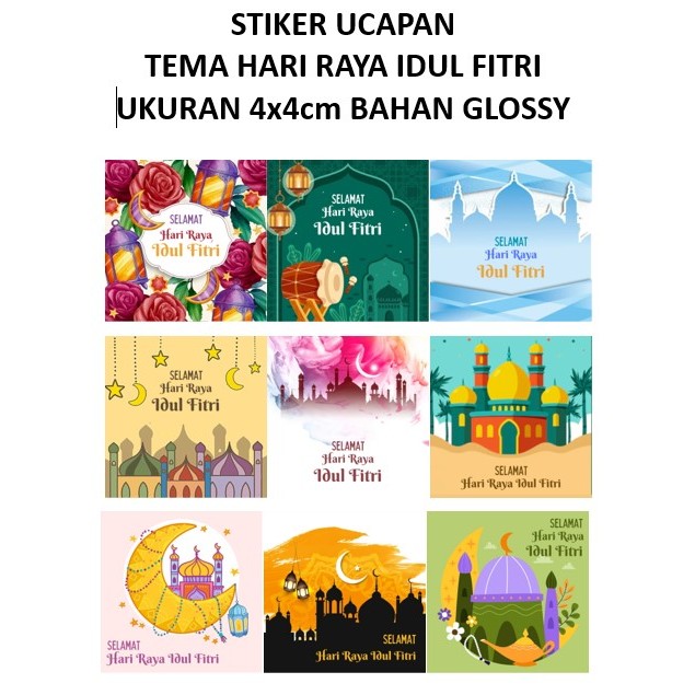 

Stiker Mini GLOSSY Ucapan Hari Raya Idul Fitri 4x4cm