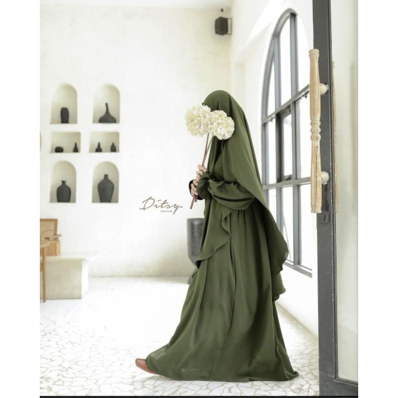 Lyssia Mazen Dark Olive - Ditsy