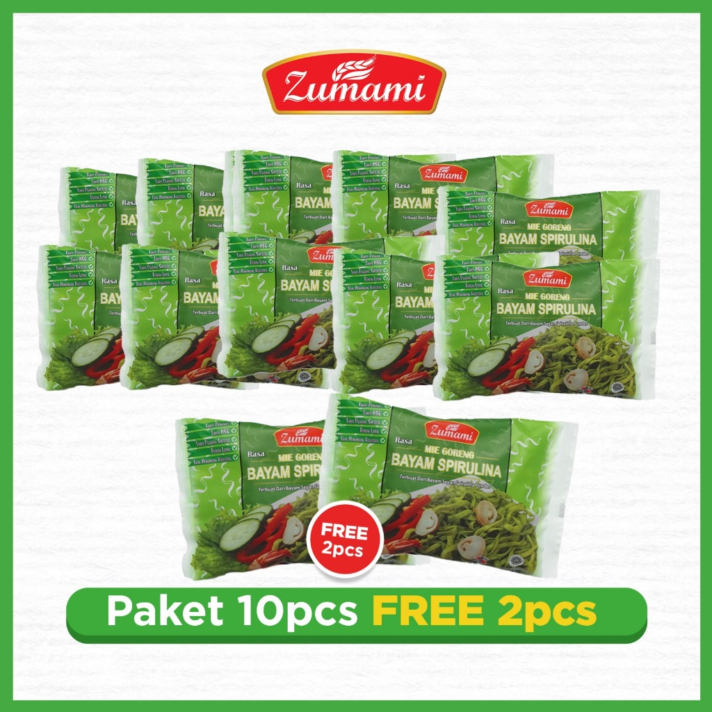 

PAKET MIE GORENG SAYUR ZUMAMI BAYAM SPIRULINA ISI 10 PCS FREE MIE GORENG 2 PCS