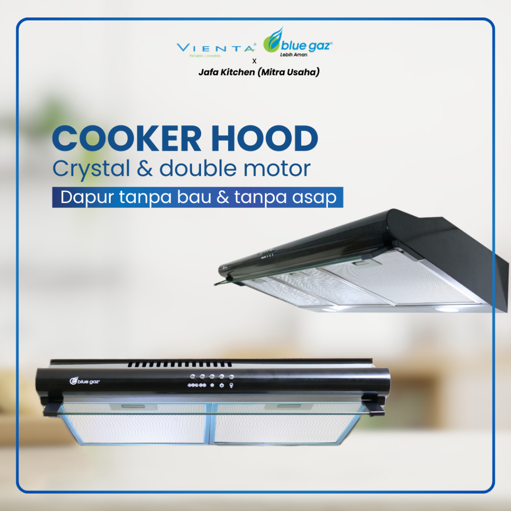 Cooker Hood Double Motor Diamond dari Vienta 90cm 200 Watt (motor)
