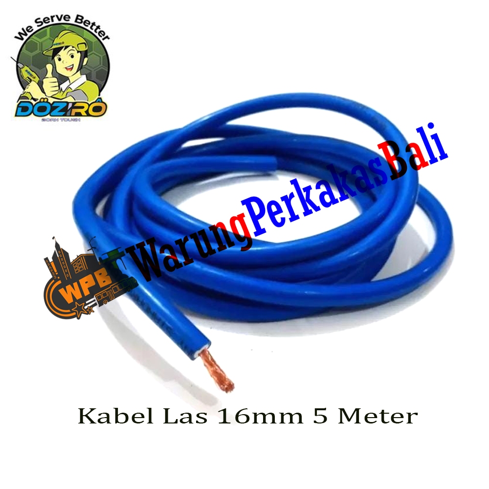 DOZIRO Welding Cable Kabel Las Tembaga 16mm - 5 Meter Welding Cable 5 M X 16mm