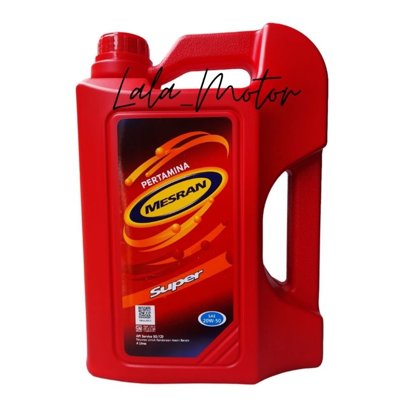Oli Mesin Mobil Mesran Super 20W-50 4L/Oli Mesin Mobil