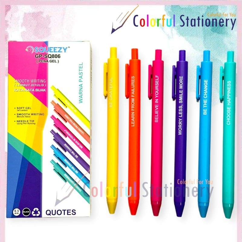 

Pulpen / Ballpoint / Pen Gell GP - SQ806 Squeezy (12 Pcs)
