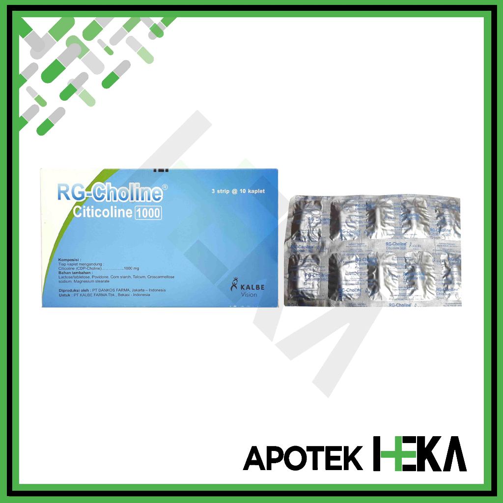 RG Choline tablet 1000 mg Box isi 3 Strip - Suplemen Kesehatan Mata (SEMARANG)