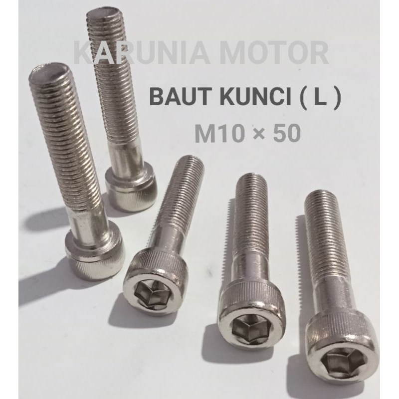 BAUT L M10 × 50 atau BAUT KUNCI L 14an