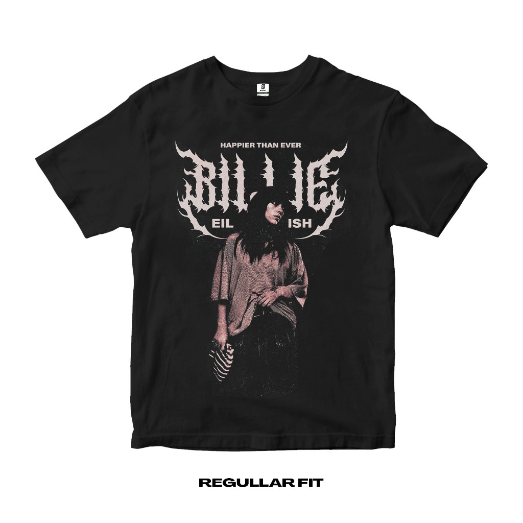 Kaos Billie Eilish Happier Than Ever Vintage Tee