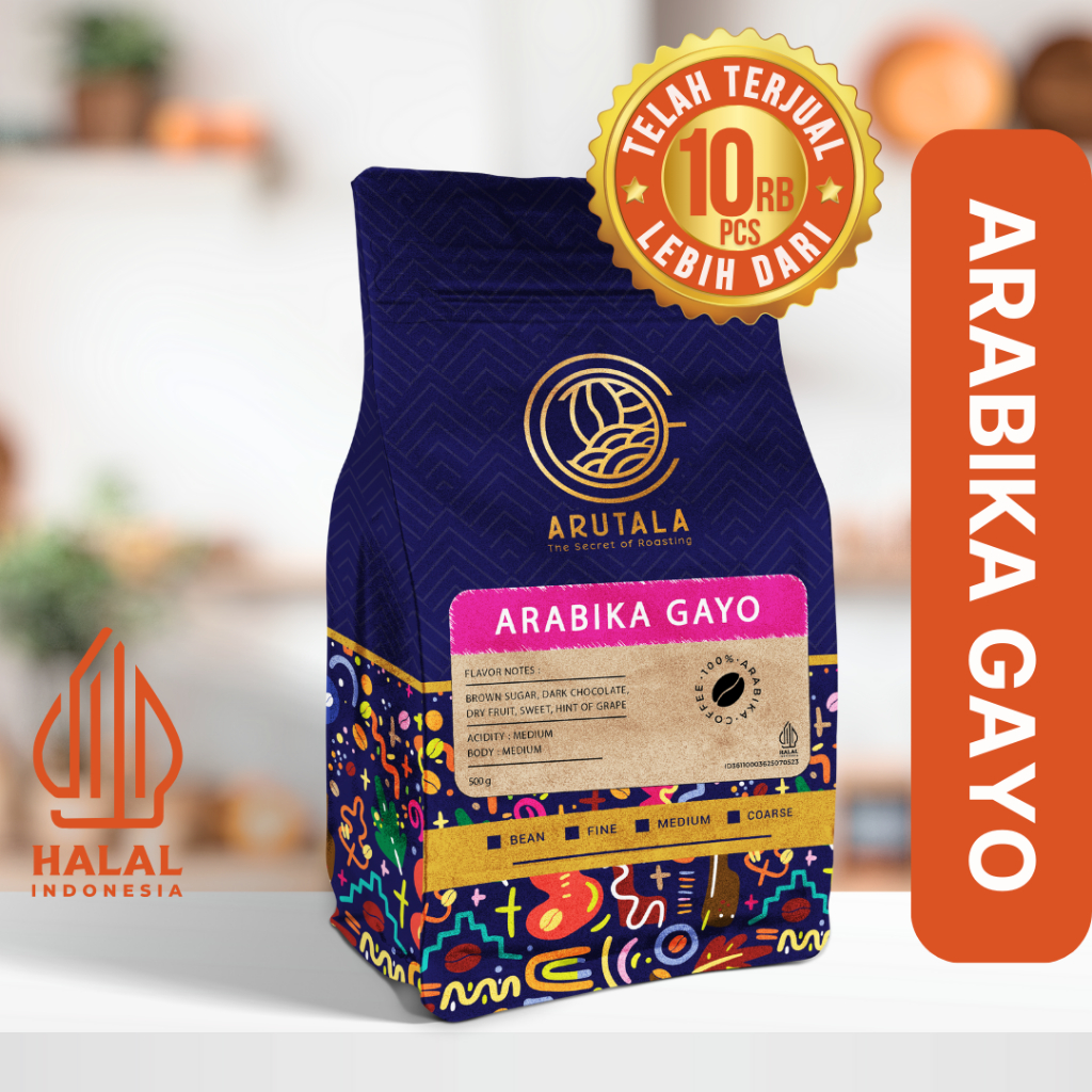 

ARUTALA Kopi Gayo Takengon Arabika Arabica Coffee 500 Gram