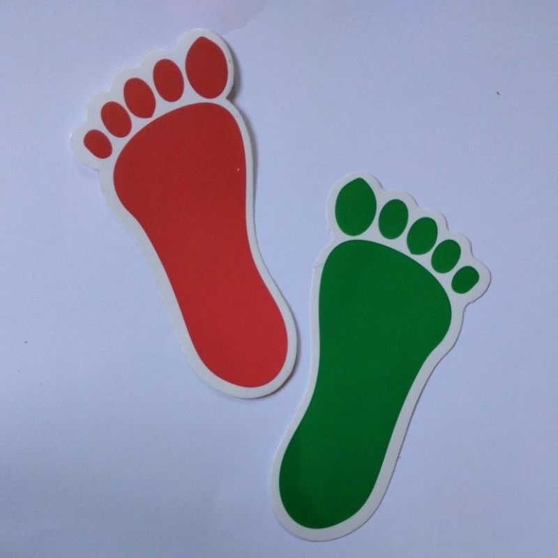 

Stiker Tangga Telapak Kaki Hijau dan Merah