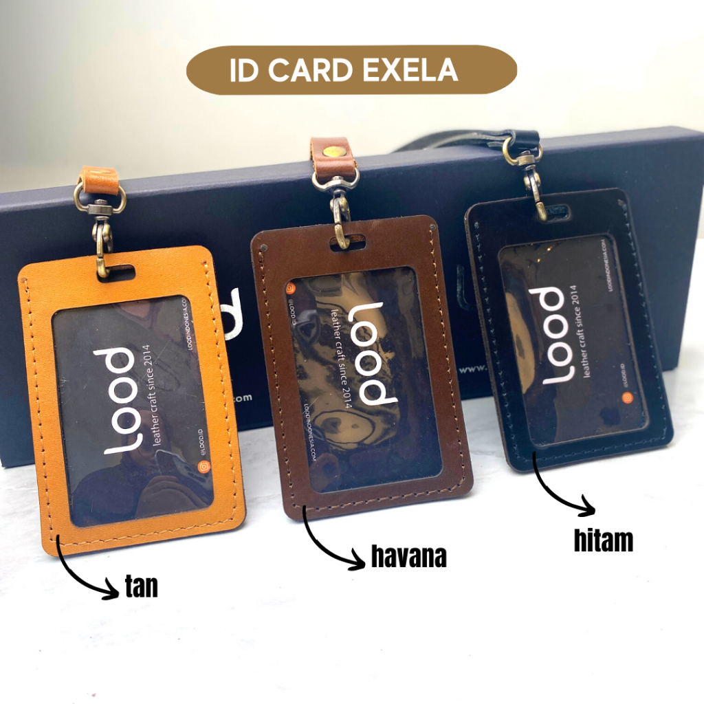 

ID CARD HOLDER KULIT ASLI EXELA - NAME TAG KULIT SAPI ASLI GRATIS UKIR NAMA DAN LOGO