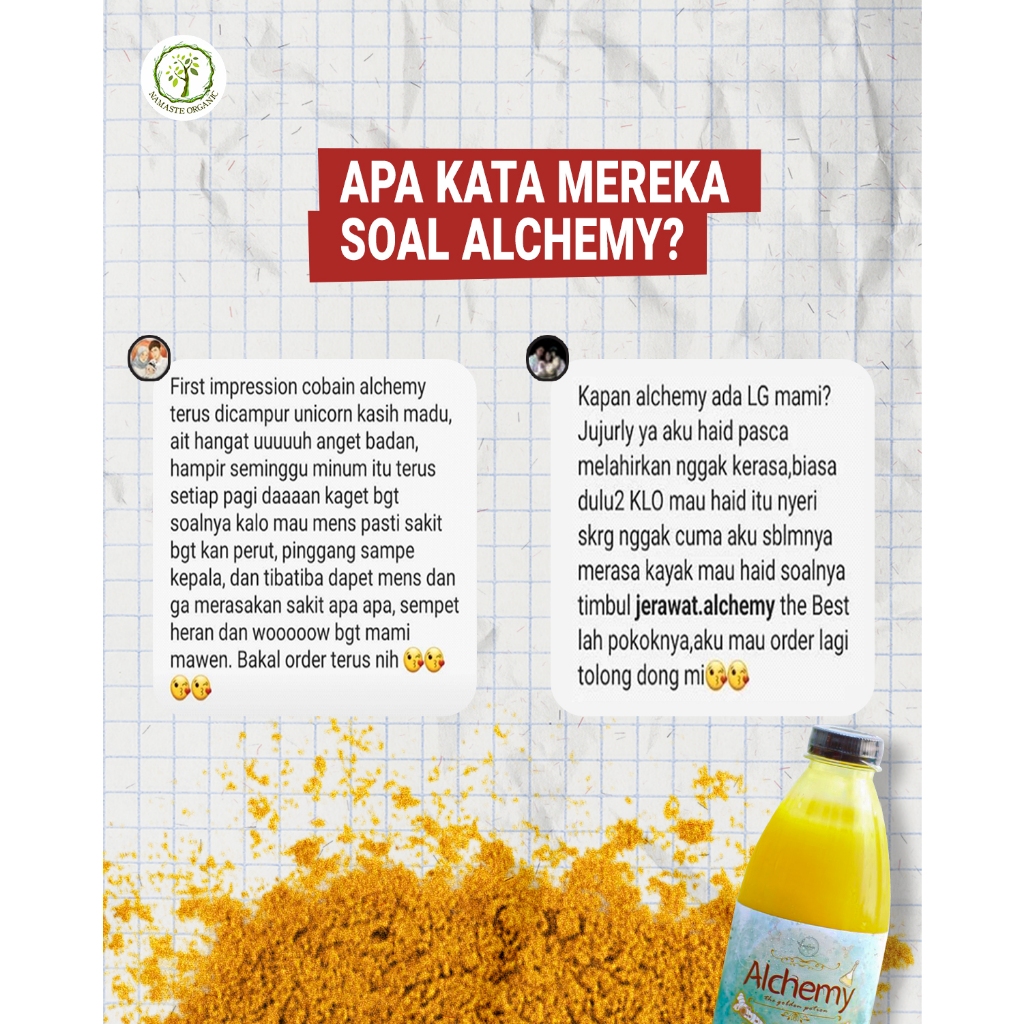 

NG ALCHEMY 330ML - JAMU KUNYIT HALAL BPOM