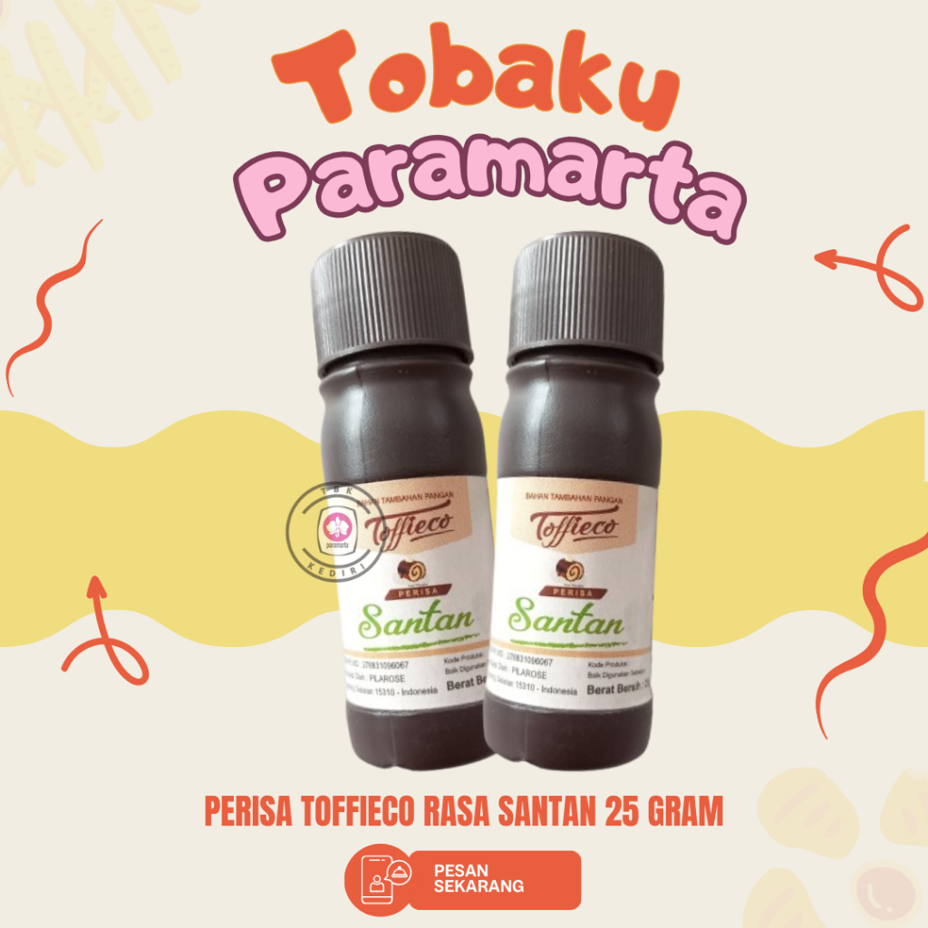 

PERISA MAKANAN TOFFIECO RASA SANTAN 25 ML / PERISA MAKANAN TOFFIECO / TOFFIECO