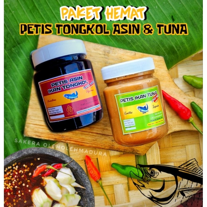 

(Sakera) Paket Hemat Petis Madura Asli 250g Tongkol Asin & 250g Tuna MDR
