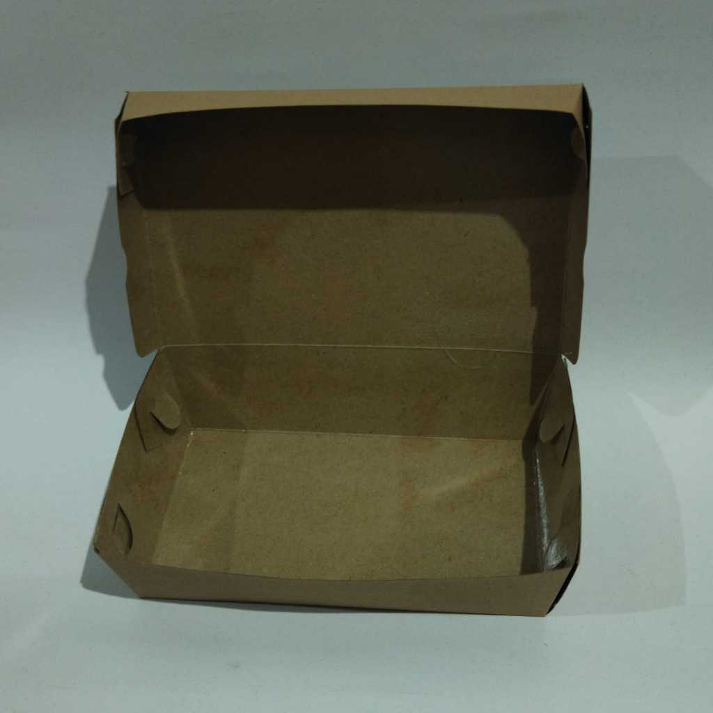 lunch box/kotak nasi + tutup lipat coklat/nasi kotak/dus makanan