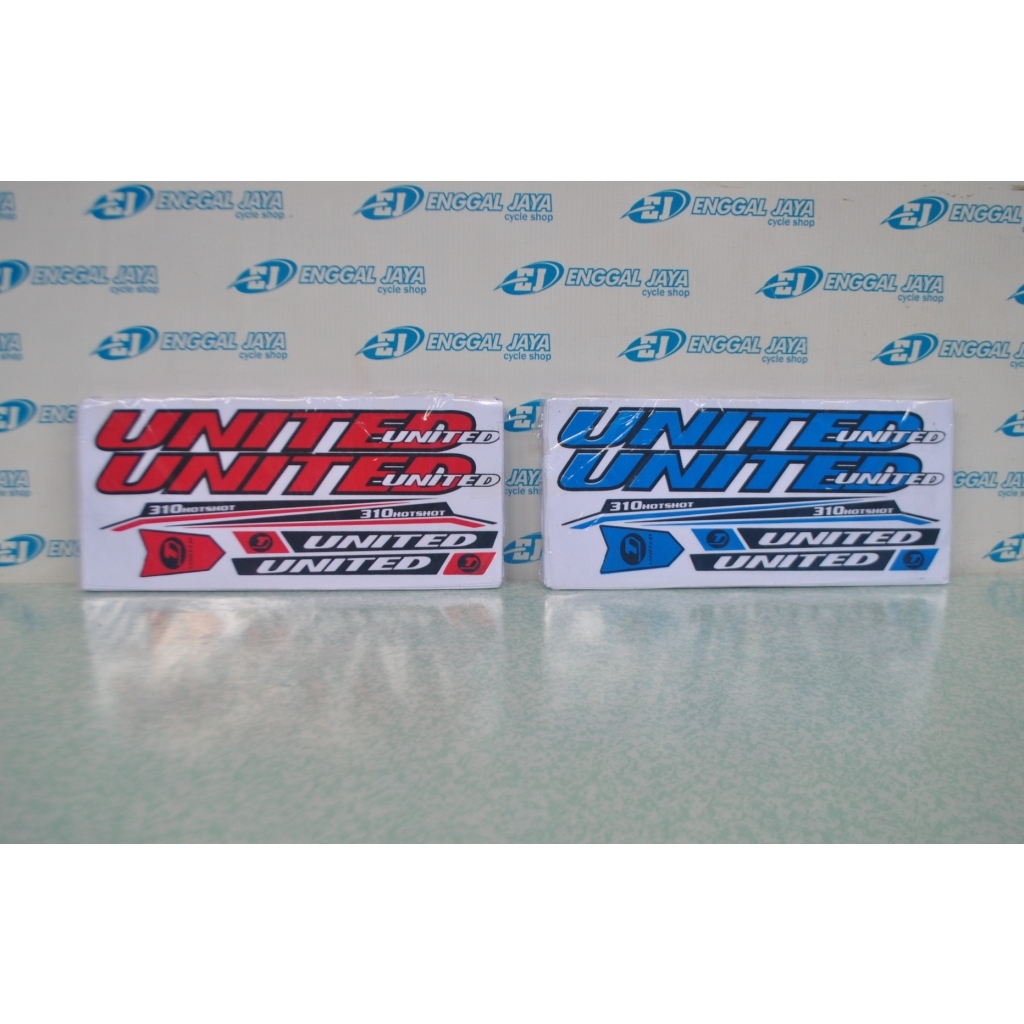Decal Sticker Sepeda United Hot Shot 310 - Stiker Sepeda MTB Gunung Hybrid Roadbike Balap BMX Mini C