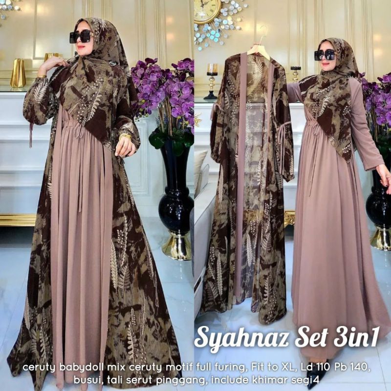 *SYAHNAZ SET 3 IN 1 ( LEBEL MADANI )