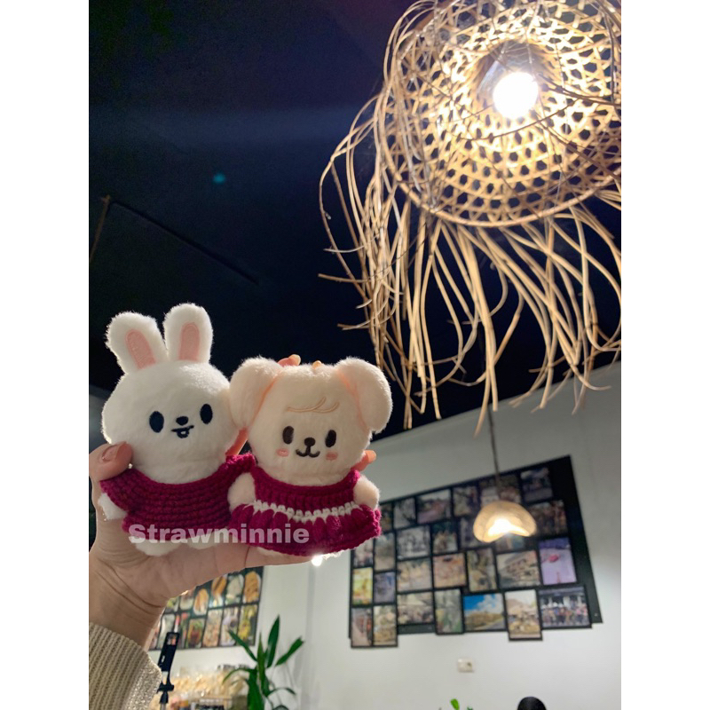 Baju rajut Skzoo Pilot Magic School (10cm) Crochet clothes Kpop doll