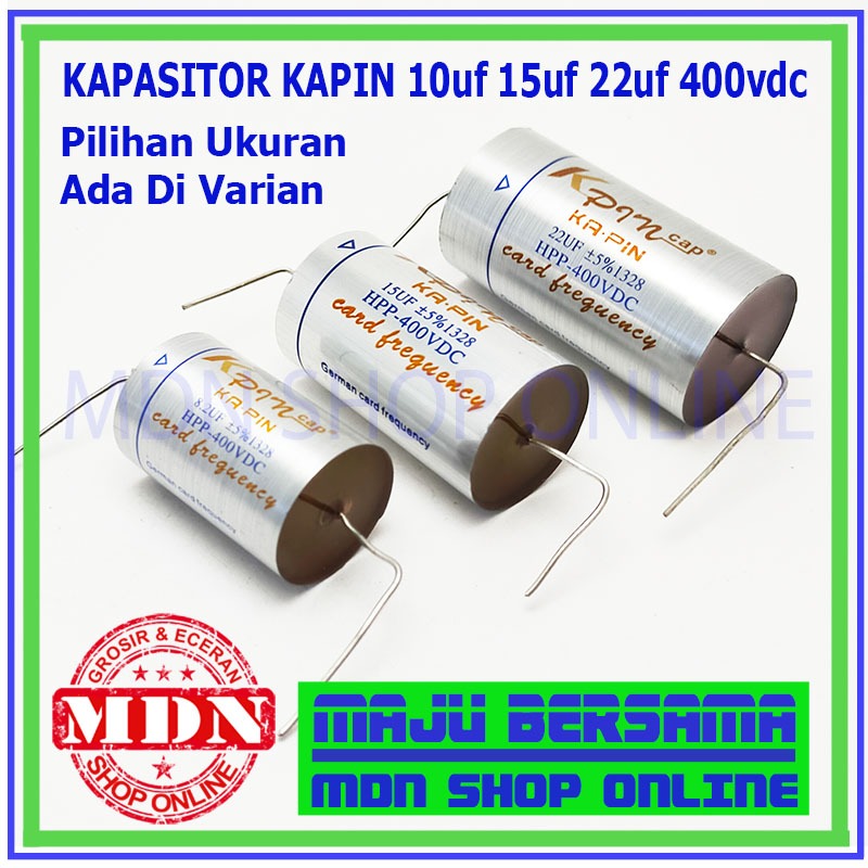 Kapasitor Nonpolar Ka Pin 10uf 15uf 22uf 400v Dc - Ka-pin Kapin
