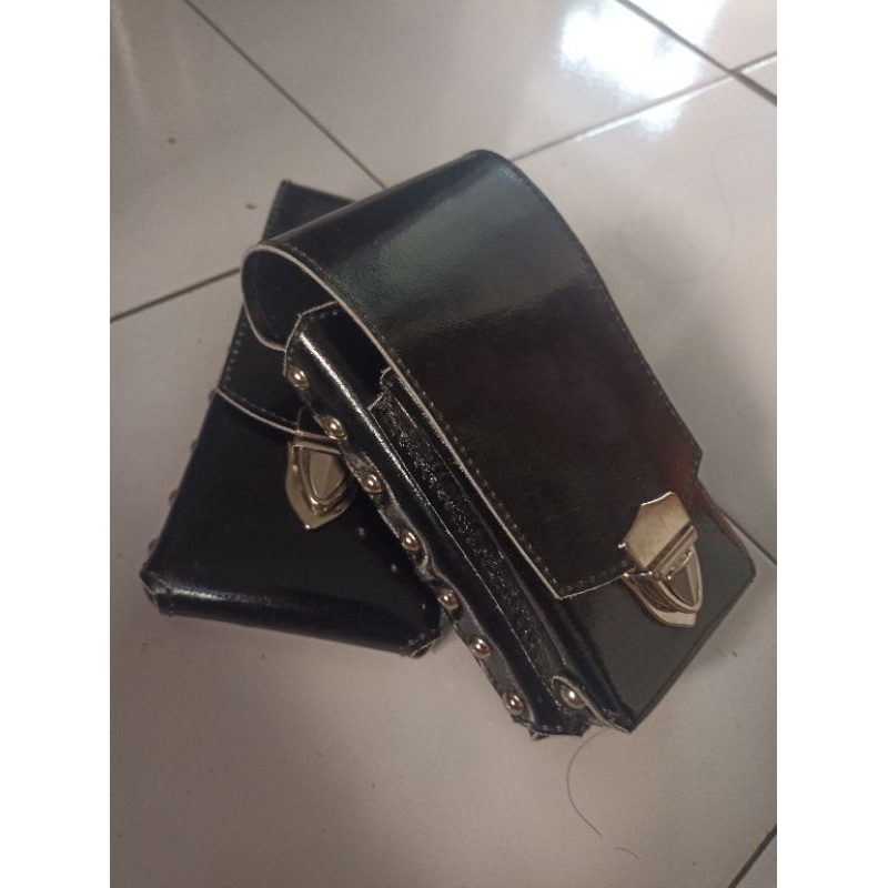 sarung hp kulit 7inc hitam