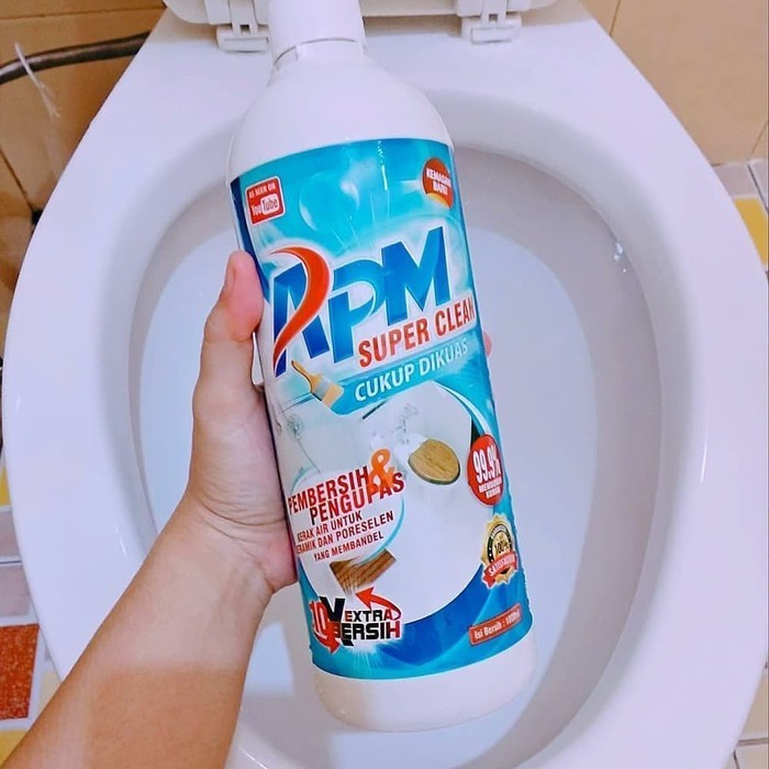 APM Super Clean Membersihkan Kerak Bandel Toilet Jamur Kaca Keramik Jok Tidak Merusak Semen Cat