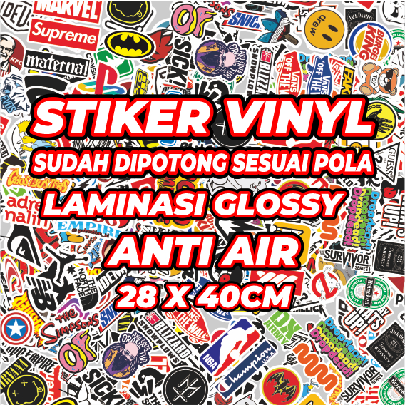 Stiker Brand Logo Anti Air