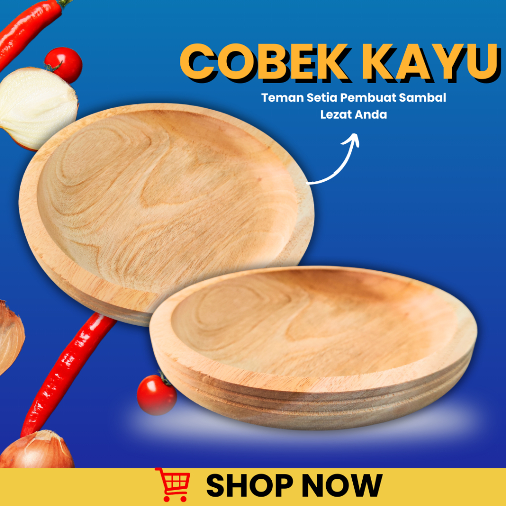 Cobek kayu bulat cobek sambal cobek kayu mahony premium cobek kayu murah