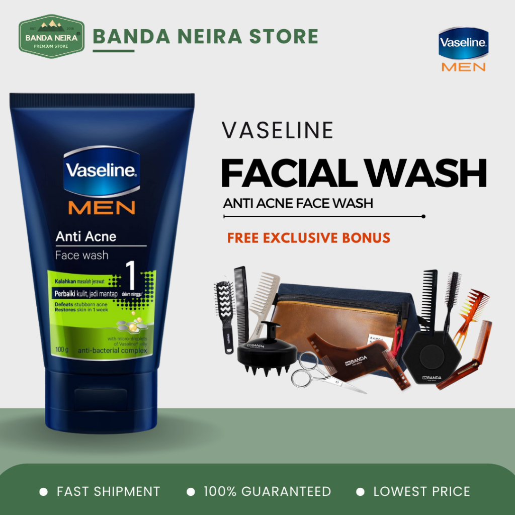 VASELINE Men Anti Acne Facial Wash / Sabun Kulit Wajah Berjerawat