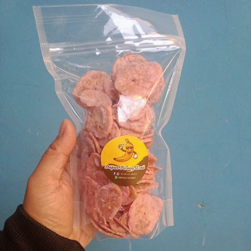 

keripik pisang lumer /dapur pisang aznii/ rasa strobery/ berat 120gr