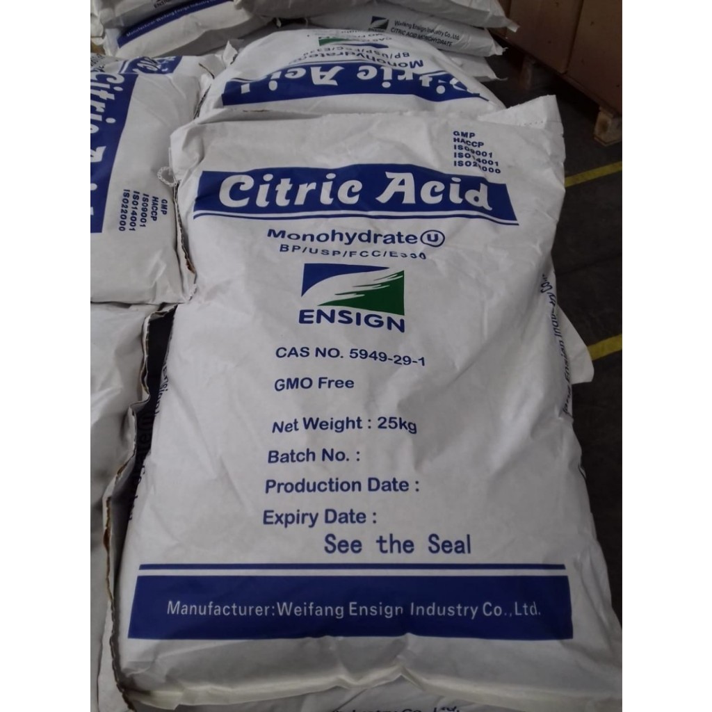 citric acid monohydrate China 25kg