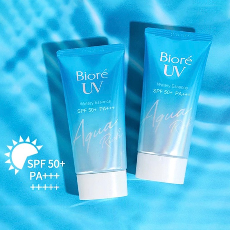 Stock Banyak 1ORIBiore sunscreen 5gr  7gr  Biore UV Aqua Rich Watery Essence Sunscreen  Sunblock Waj