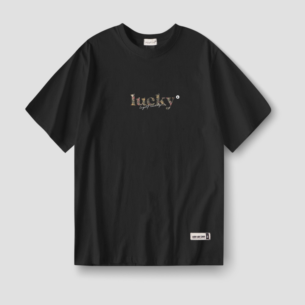Lucky Light Candy - Script Tropical ( Black / T-Shirt )